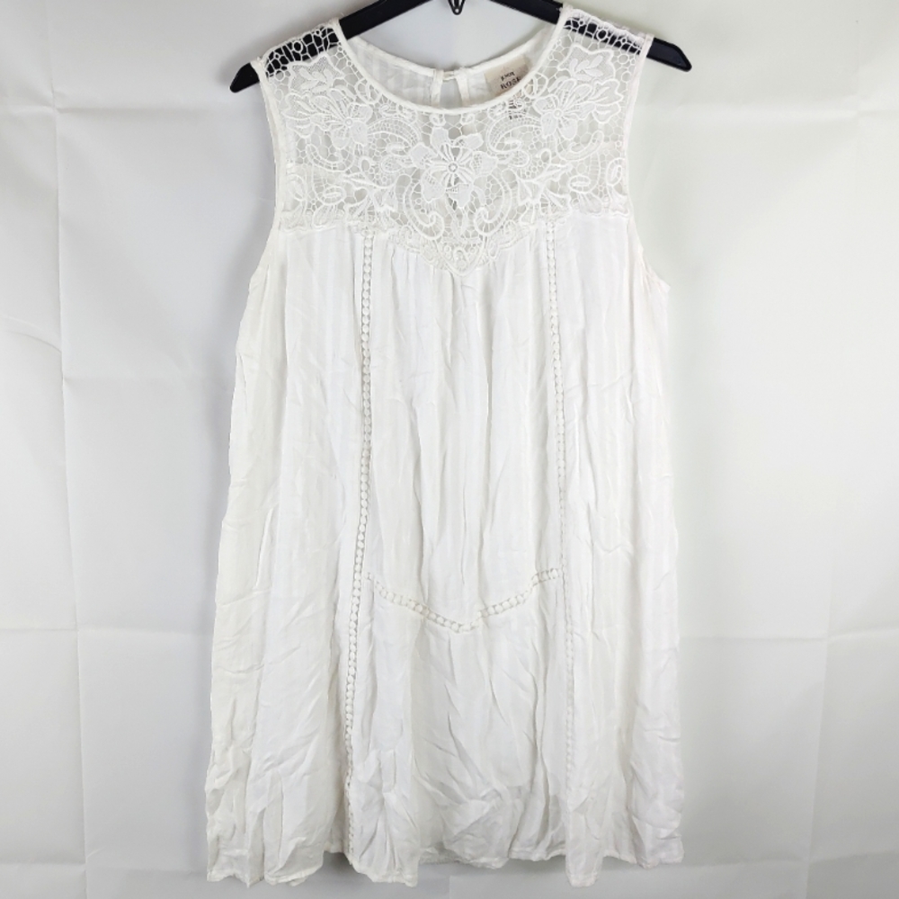 Knox Rose Floral Mini Dress Womens Large Casual Preppy Summer Party Going Out